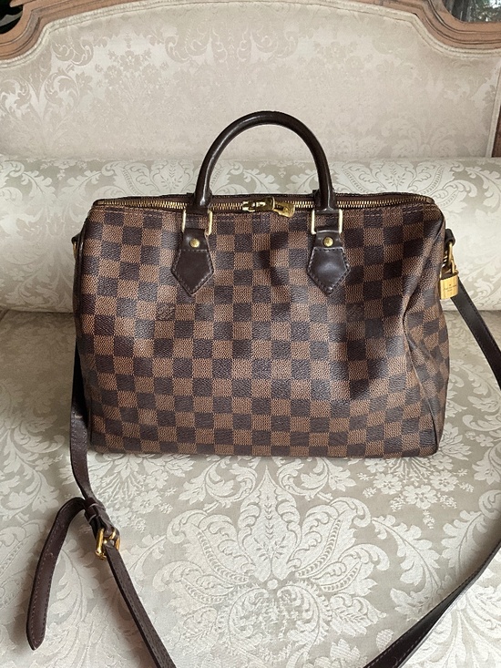 Louis Vuitton Handbags - Authentic Louis Vuitton Speedy Bandouliere 35, Damier Ebene